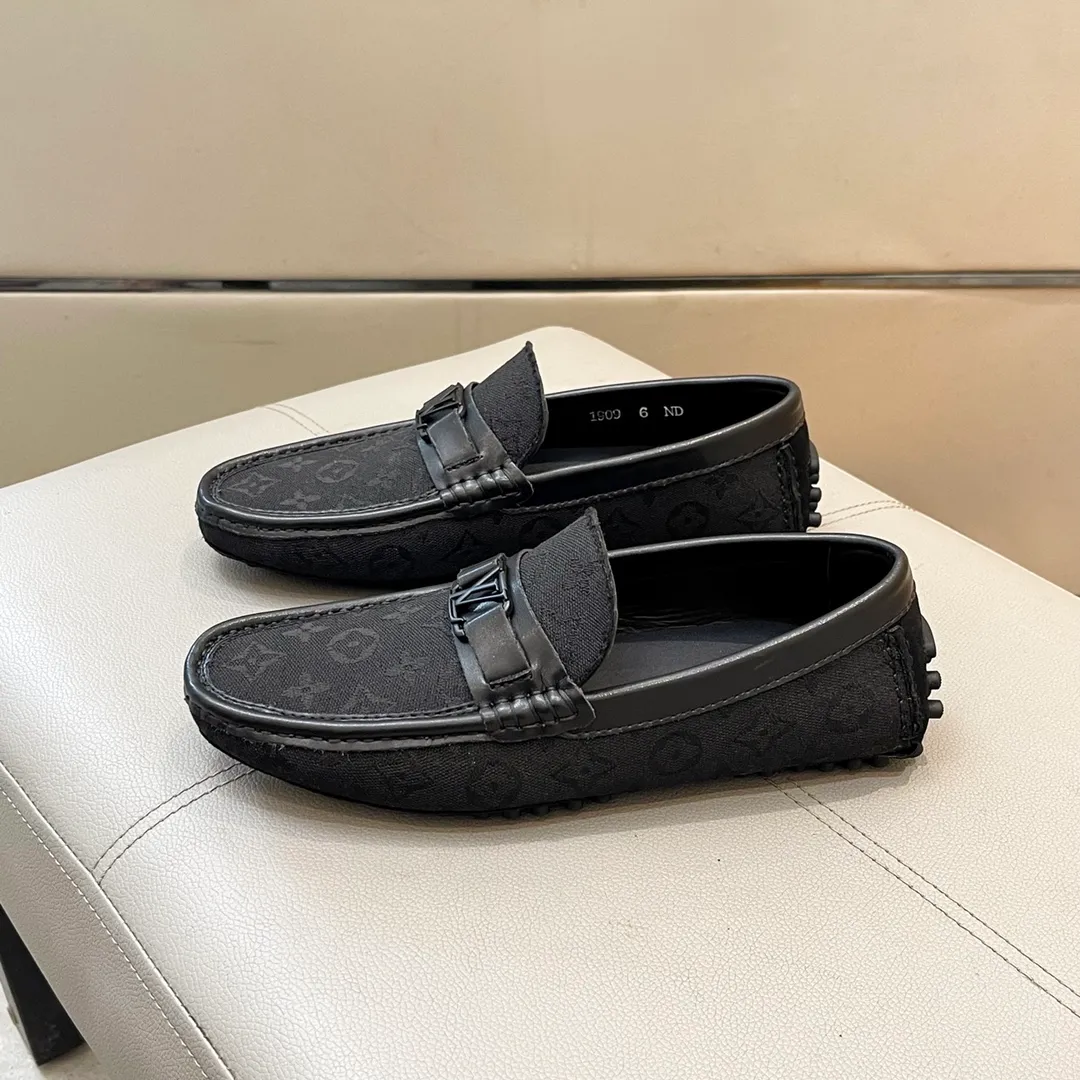 Factory price: 460💰LV men's beanie shoes 2025 official website synchronization 〈market top version〉cowhide with denim➕black cow lining original packaging. Size 38-45
